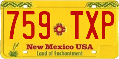 NM license plate 759TXP