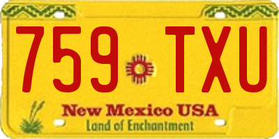 NM license plate 759TXU