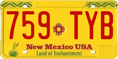NM license plate 759TYB
