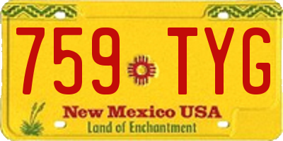 NM license plate 759TYG