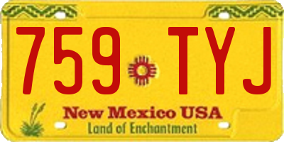 NM license plate 759TYJ