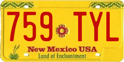NM license plate 759TYL