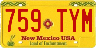 NM license plate 759TYM