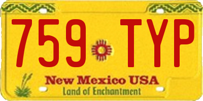 NM license plate 759TYP