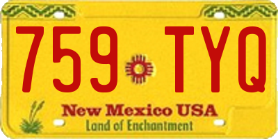 NM license plate 759TYQ