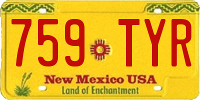 NM license plate 759TYR