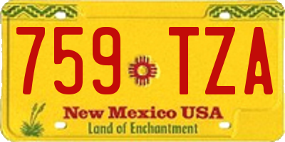 NM license plate 759TZA