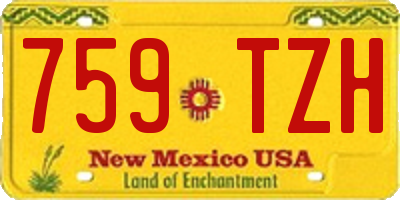 NM license plate 759TZH