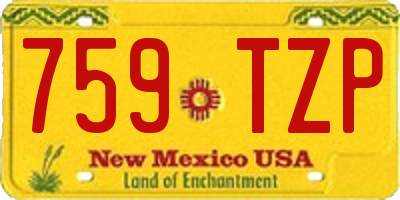 NM license plate 759TZP