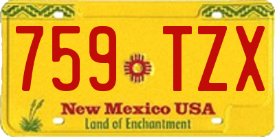 NM license plate 759TZX