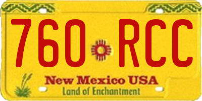 NM license plate 760RCC