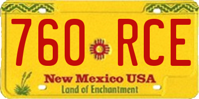 NM license plate 760RCE