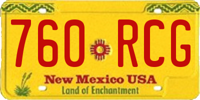 NM license plate 760RCG