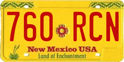 NM license plate 760RCN