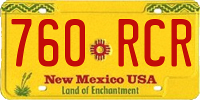 NM license plate 760RCR