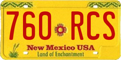 NM license plate 760RCS
