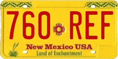 NM license plate 760REF