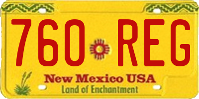 NM license plate 760REG