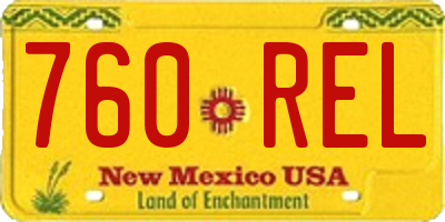 NM license plate 760REL