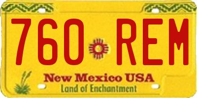 NM license plate 760REM