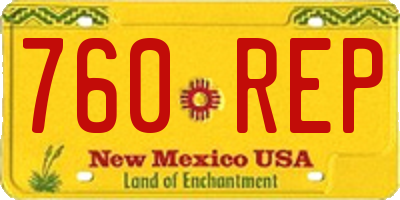 NM license plate 760REP