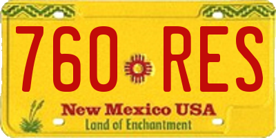 NM license plate 760RES