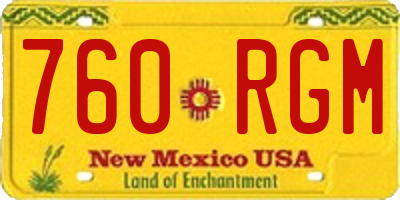 NM license plate 760RGM