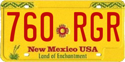 NM license plate 760RGR
