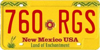 NM license plate 760RGS
