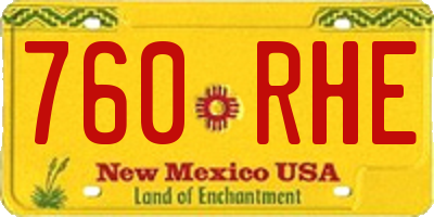 NM license plate 760RHE