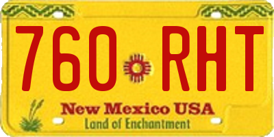 NM license plate 760RHT
