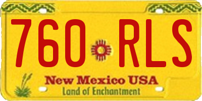 NM license plate 760RLS