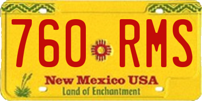 NM license plate 760RMS