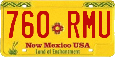 NM license plate 760RMU
