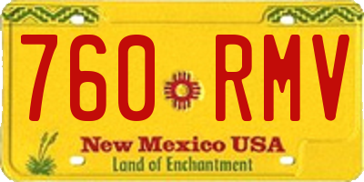 NM license plate 760RMV