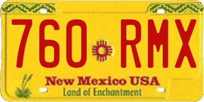 NM license plate 760RMX