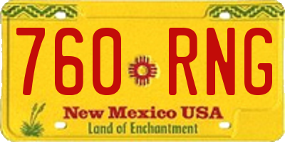 NM license plate 760RNG