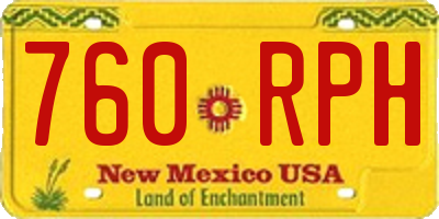 NM license plate 760RPH