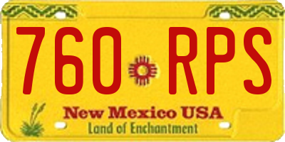 NM license plate 760RPS