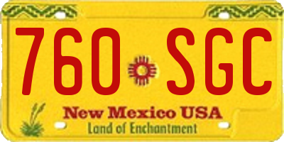 NM license plate 760SGC
