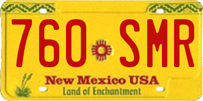NM license plate 760SMR