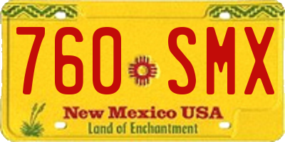 NM license plate 760SMX