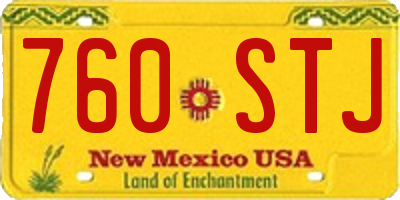 NM license plate 760STJ
