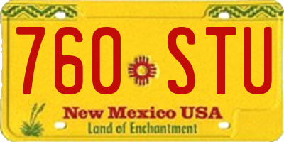 NM license plate 760STU