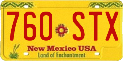 NM license plate 760STX
