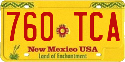 NM license plate 760TCA