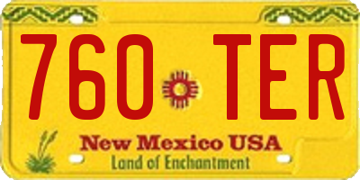 NM license plate 760TER