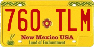 NM license plate 760TLM