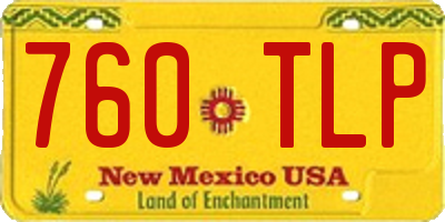 NM license plate 760TLP