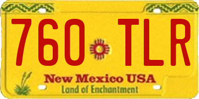 NM license plate 760TLR